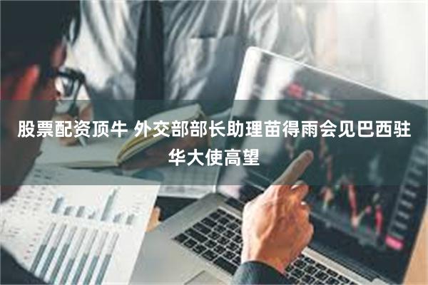 股票配资顶牛 外交部部长助理苗得雨会见巴西驻华大使高望