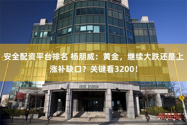 安全配资平台排名 杨朋威：黄金，继续大跌还是上涨补缺口？关键看3200！