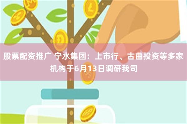 股票配资推广 宁水集团：上市行、古曲投资等多家机构于6月13日调研我司