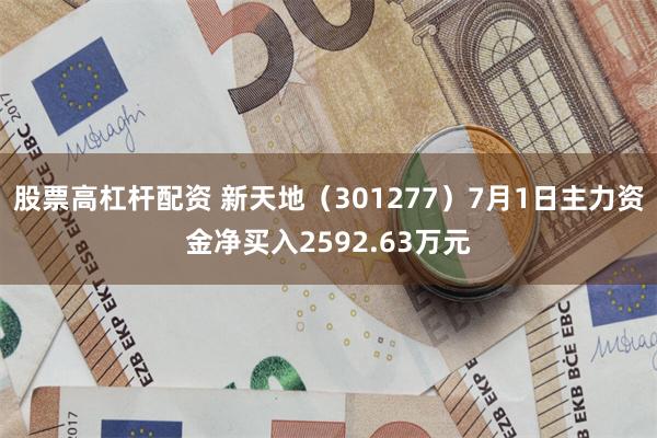 股票高杠杆配资 新天地（301277）7月1日主力资金净买入2592.63万元