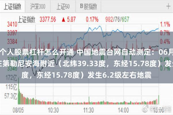 个人股票杠杆怎么开通 中国地震台网自动测定：06月02日06时12分在第勒尼安海附近（北纬39.33度，东经15.78度）发生6.2级左右地震