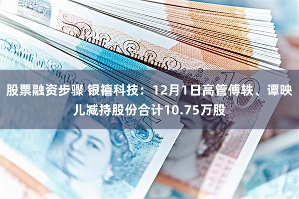 股票融资步骤 银禧科技：12月1日高管傅轶、谭映儿减持股份合计10.75万股