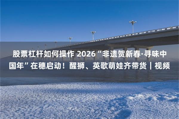 股票杠杆如何操作 2026“非遗贺新春·寻味中国年”在穗启动！醒狮、英歌萌娃齐带货｜视频