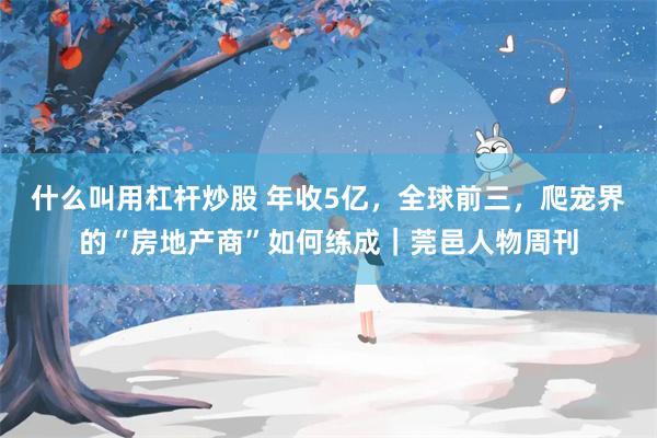 什么叫用杠杆炒股 年收5亿，全球前三，爬宠界的“房地产商”如何练成｜莞邑人物周刊