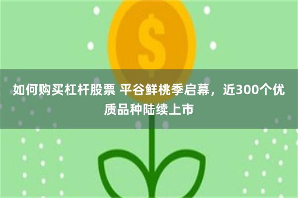 如何购买杠杆股票 平谷鲜桃季启幕，近300个优质品种陆续上市