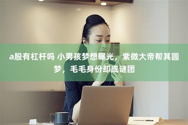 a股有杠杆吗 小男孩梦想曝光，紫微大帝帮其圆梦，毛毛身份却成谜团