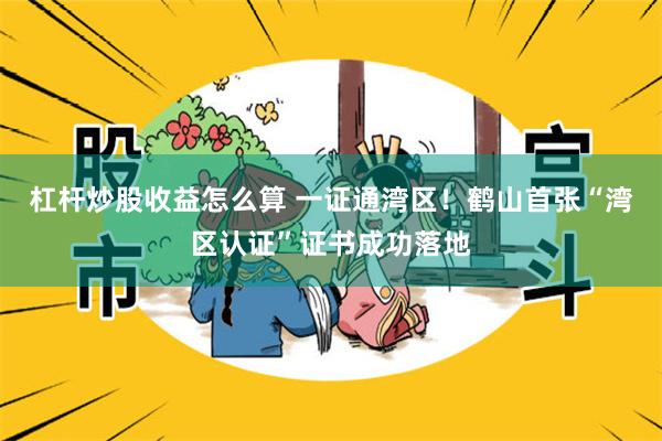 杠杆炒股收益怎么算 一证通湾区！鹤山首张“湾区认证”证书成功落地