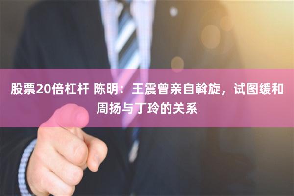股票20倍杠杆 陈明：王震曾亲自斡旋，试图缓和周扬与丁玲的关系