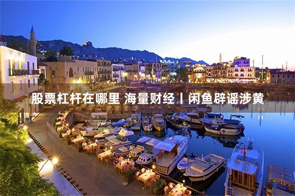 股票杠杆在哪里 海量财经丨闲鱼辟谣涉黄