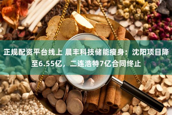 正规配资平台线上 晨丰科技储能瘦身：沈阳项目降至6.55亿，二连浩特7亿合同终止